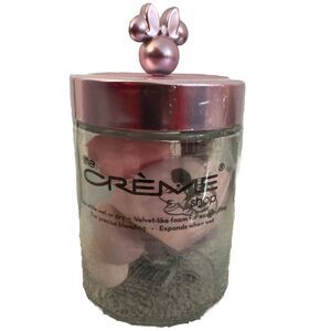 Makeup Sponges Set Disney Minnie Mouse‎ Reusable Jar NEW Sealed 6 SPONGES TOTAL